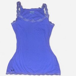 Converse Blue Ribbed Fitted Camisole